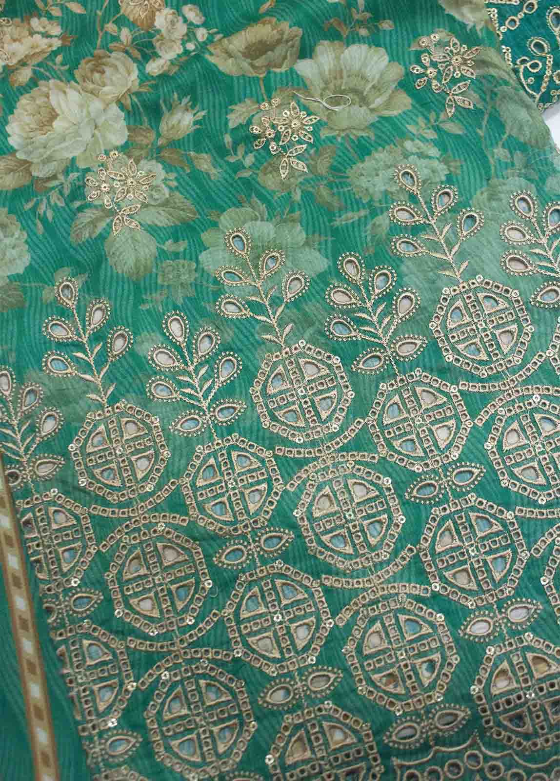 Bin Saeed Fabric - EMBC-0715- 3 Piece Embroidered Cotton UnStitched Suit