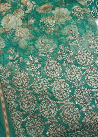 Bin Saeed Fabric - EMBC-0715- 3 Piece Embroidered Cotton UnStitched Suit