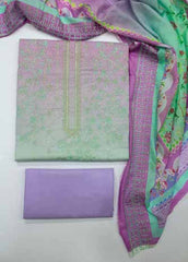 EU-0026- 3 Piece UnStitched Lawn Cut Work Embroidery