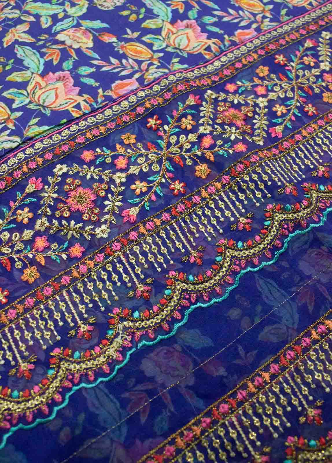 Bin Saeed Fabric - EU-0267-3 Piece Lawn Embroidered UnStitched Suit