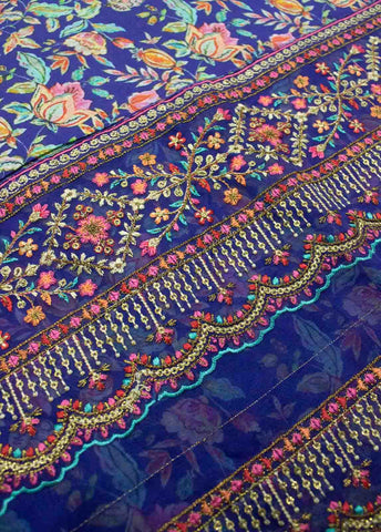 Bin Saeed Fabric - EU-0267-3 Piece Lawn Embroidered UnStitched Suit