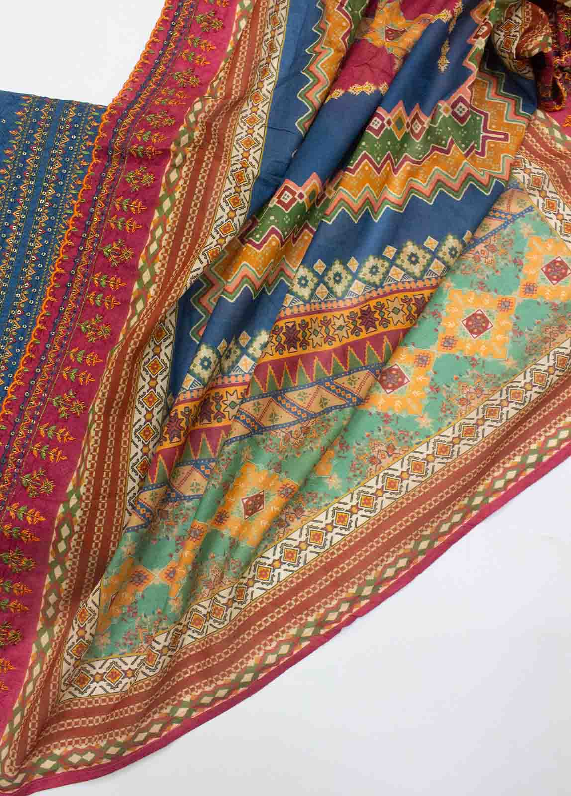 Bin Saeed Fabric - EU-0567-3 Piece Lawn Embroidered UnStitched Suit