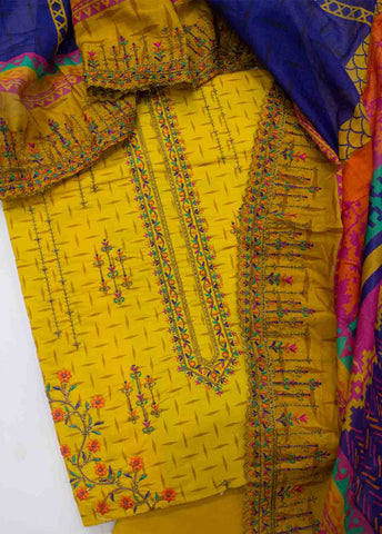 Bin Saeed Fabric - EU-0568-3 Piece Lawn Embroidered UnStitched Suit