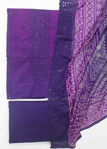 Bin Saeed Fabric - EU-0577-3 Piece Lawn Embroidered UnStitched Suit