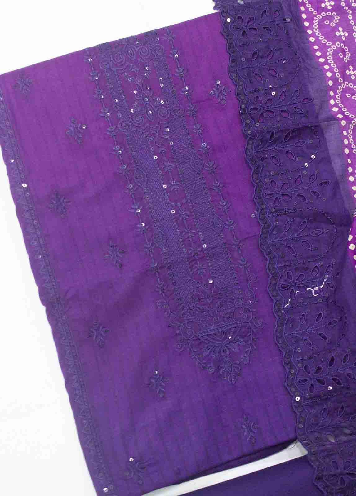 Bin Saeed Fabric - EU-0577-3 Piece Lawn Embroidered UnStitched Suit