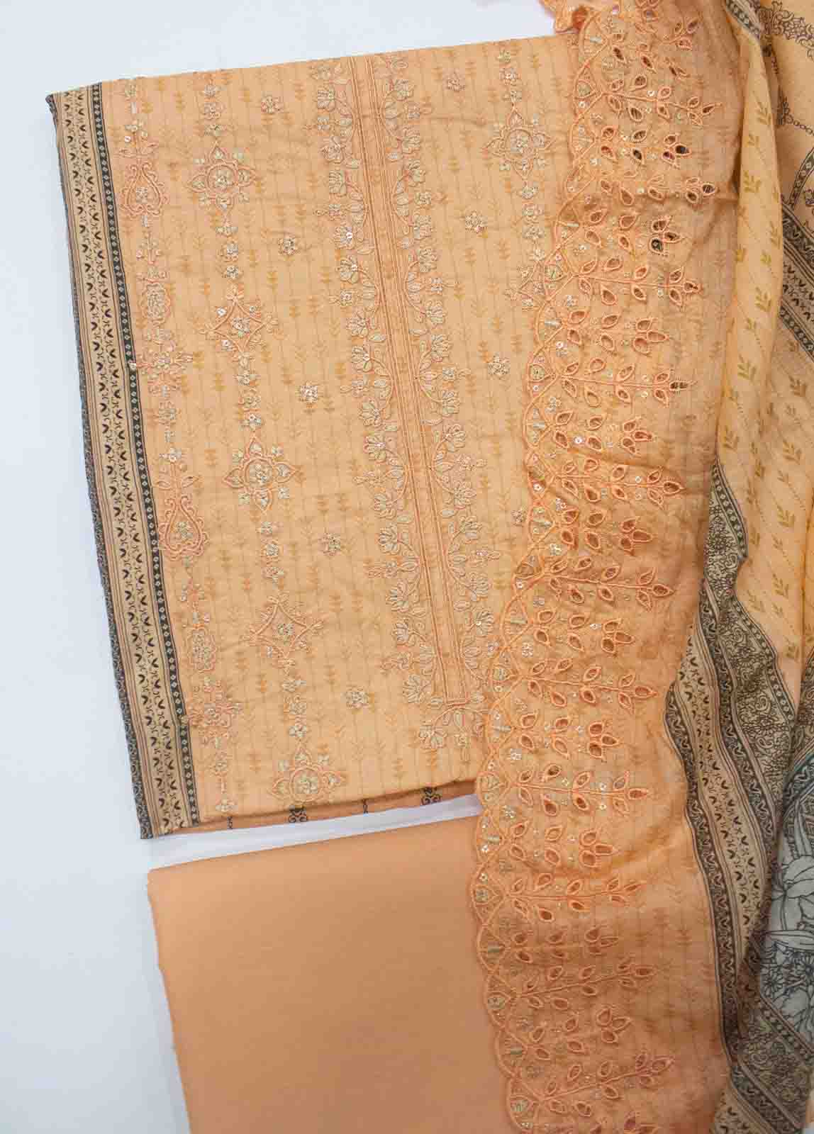 Bin Saeed Fabric - EU-0578-3 Piece Lawn Embroidered UnStitched Suit