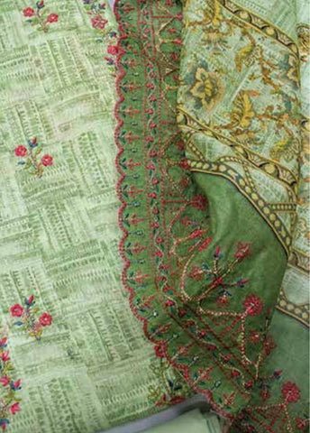 Bin Saeed Fabric - EU-0585-3 Piece UnStitched Lawn Cut Work Embroidery