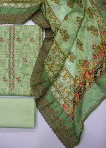 Bin Saeed Fabric - EU-0585-3 Piece UnStitched Lawn Cut Work Embroidery