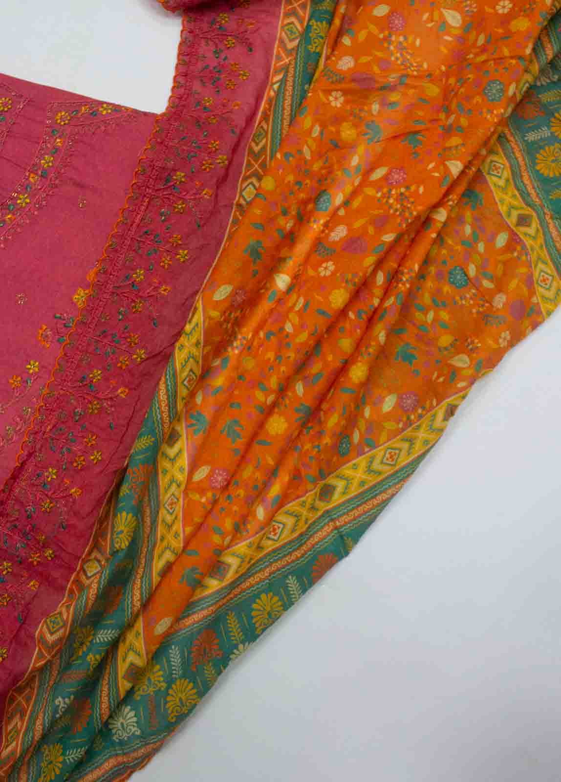 Bin Saeed Fabric - EU-0591-3 Piece Lawn Embroidered UnStitched Suit