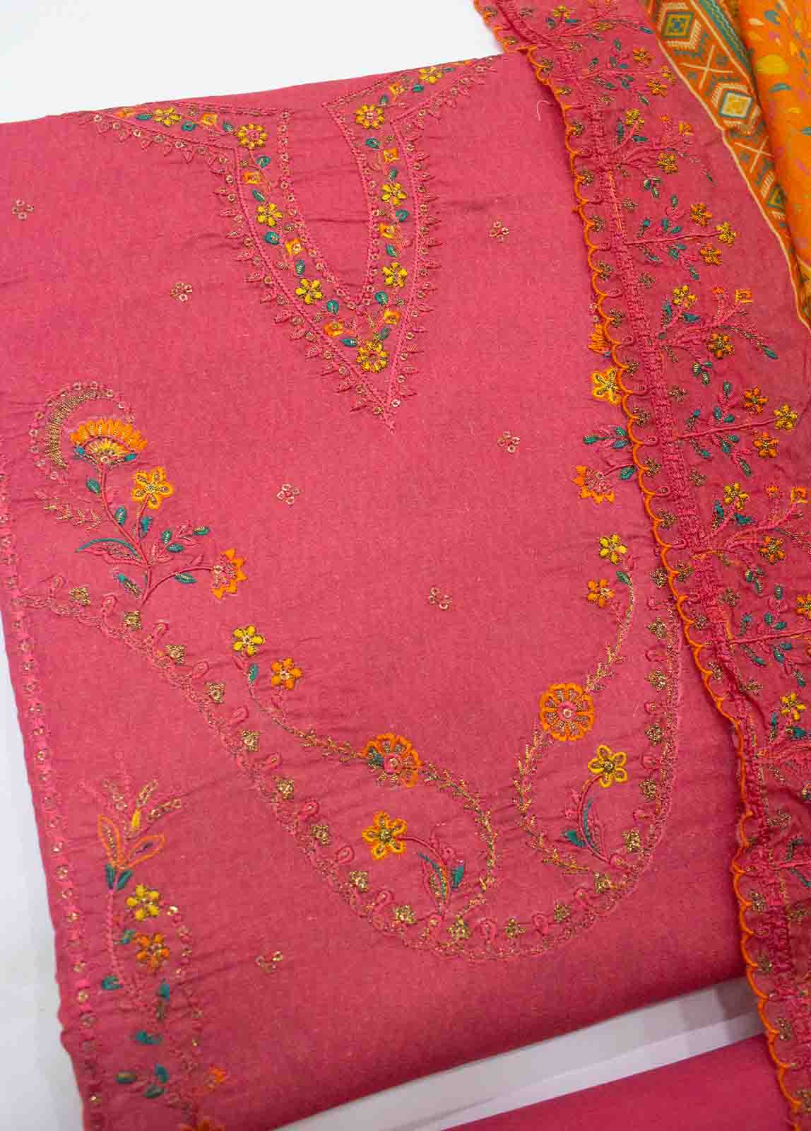 Bin Saeed Fabric - EU-0591-3 Piece Lawn Embroidered UnStitched Suit