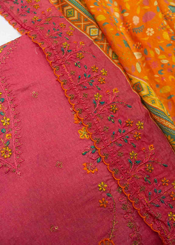 Bin Saeed Fabric - EU-0591-3 Piece Lawn Embroidered UnStitched Suit