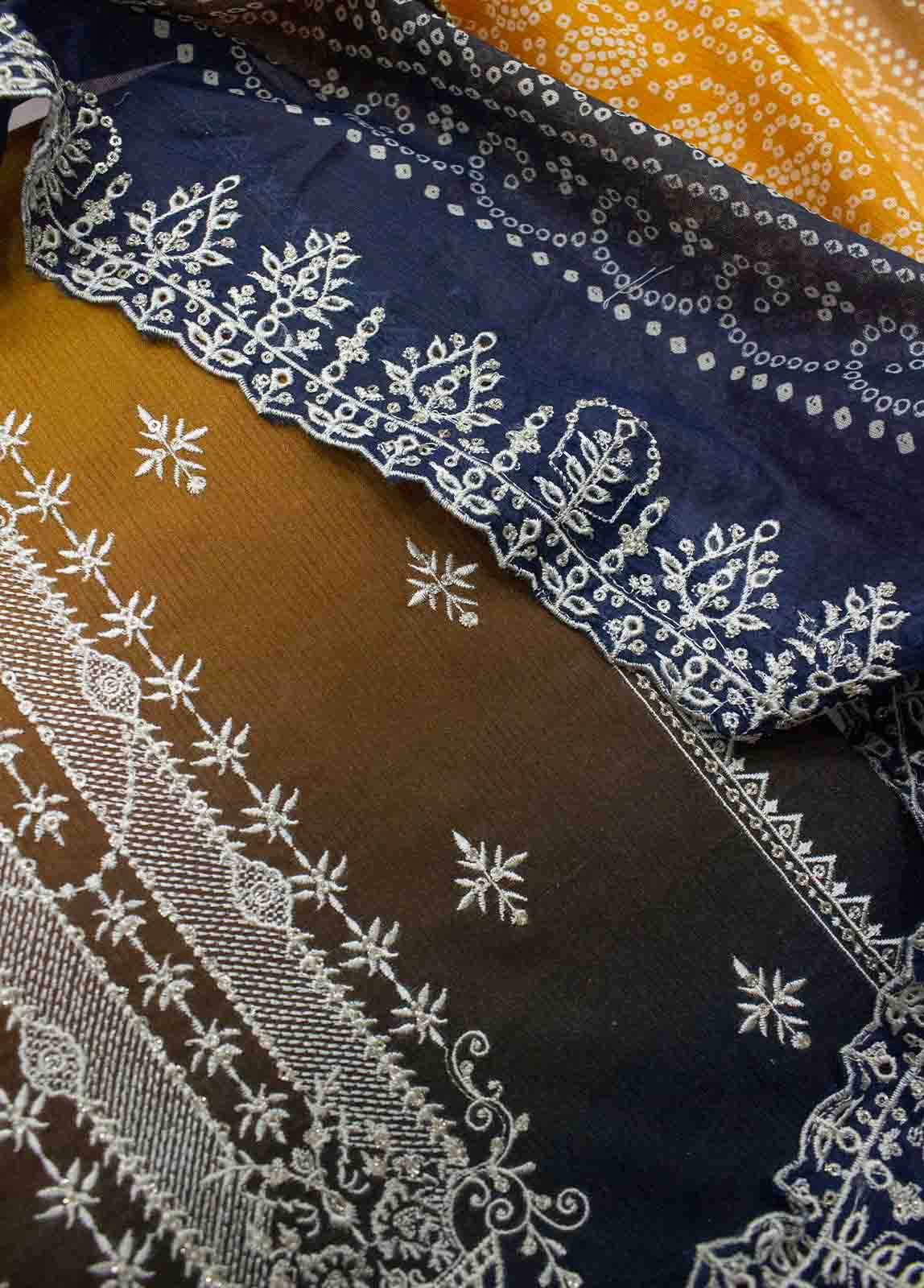 Bin Saeed Fabric - EU-0592-3 Piece Lawn Embroidered UnStitched Suit