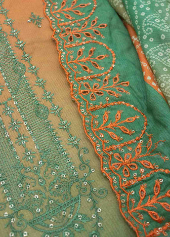 Bin Saeed Fabric - EU-0594-3 Piece Lawn Embroidered UnStitched Suit