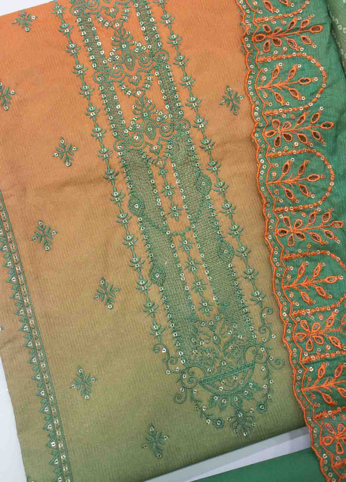 Bin Saeed Fabric - EU-0594-3 Piece Lawn Embroidered UnStitched Suit
