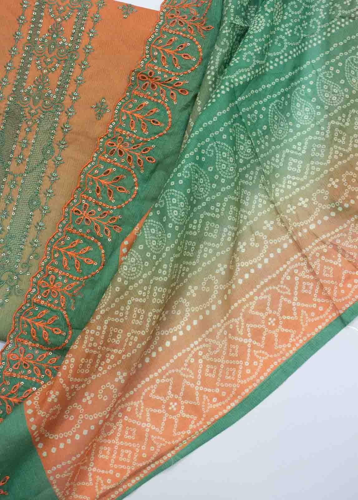 Bin Saeed Fabric - EU-0594-3 Piece Lawn Embroidered UnStitched Suit