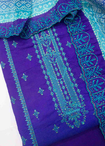 Bin Saeed Fabric - EU-0595-3 Piece Lawn Embroidered UnStitched Suit