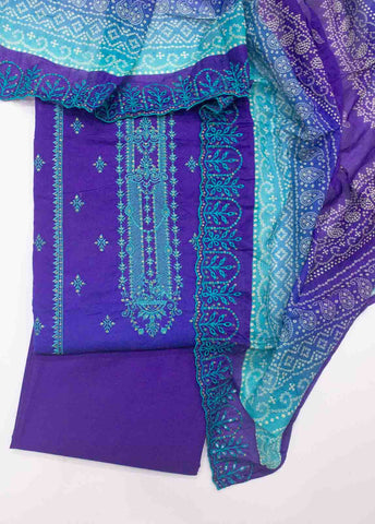 Bin Saeed Fabric - EU-0595-3 Piece Lawn Embroidered UnStitched Suit