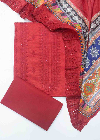 Bin Saeed Fabric - EU-0602-3 Piece Lawn Embroidered UnStitched Suit