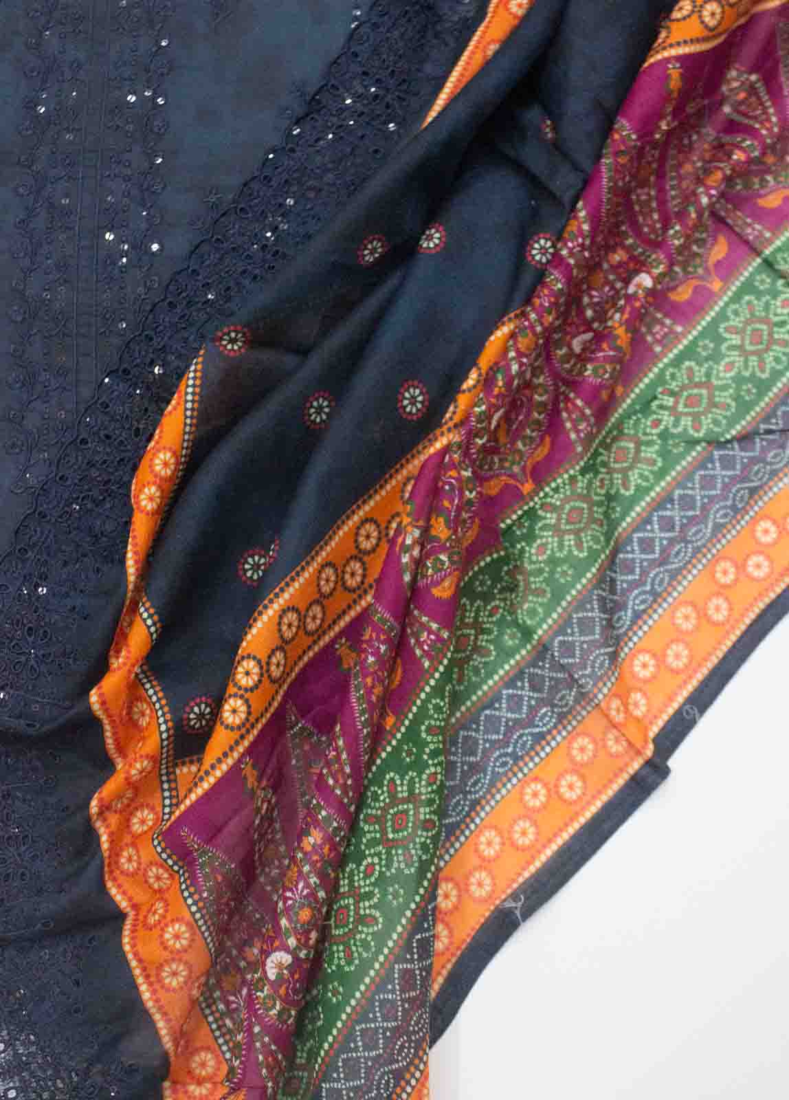 Bin Saeed Fabric - EU-0605-3 Piece Lawn Embroidered UnStitched Suit