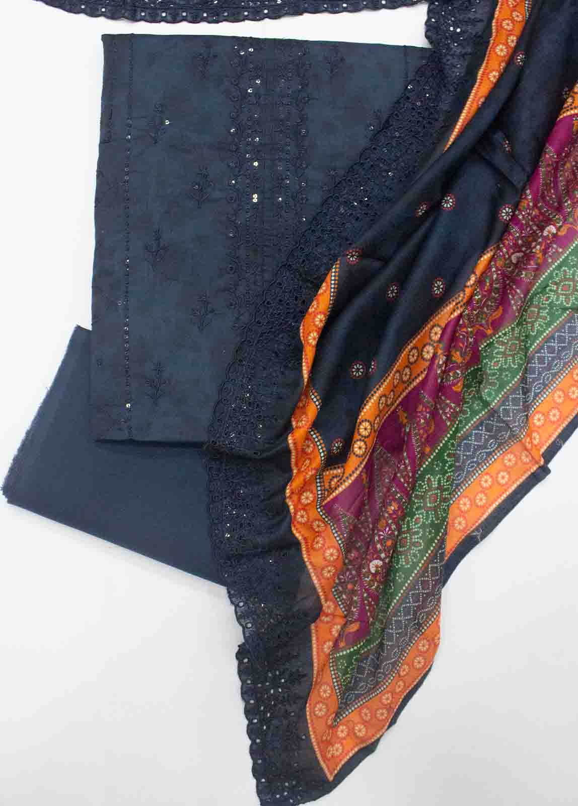 Bin Saeed Fabric - EU-0605-3 Piece Lawn Embroidered UnStitched Suit