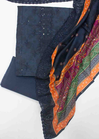 Bin Saeed Fabric - EU-0605-3 Piece Lawn Embroidered UnStitched Suit