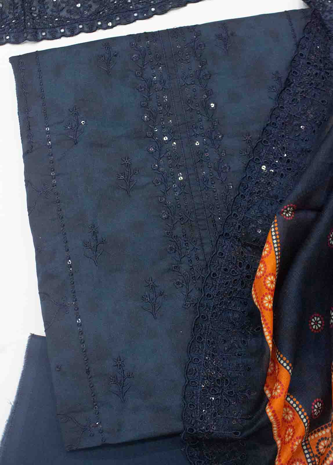 Bin Saeed Fabric - EU-0605-3 Piece Lawn Embroidered UnStitched Suit