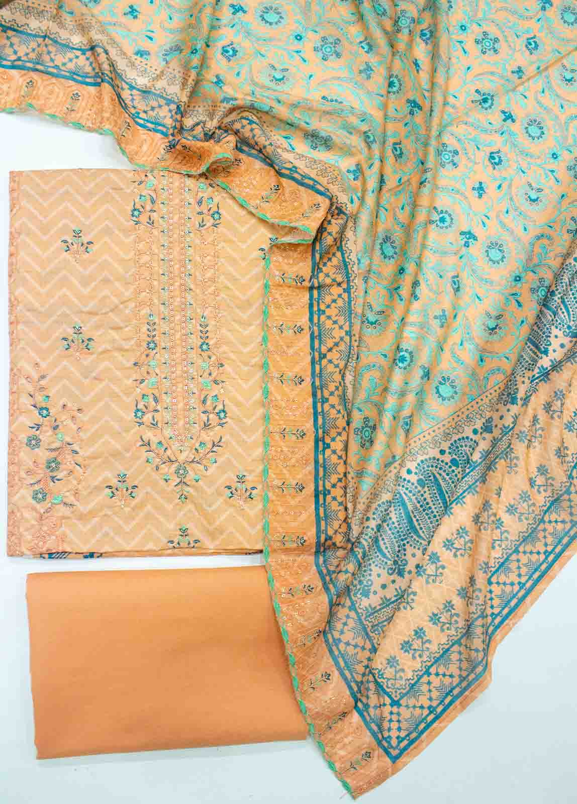 Bin Saeed Fabric - EU-R262-3 Piece Unstitched Lawn Embroidery Suit