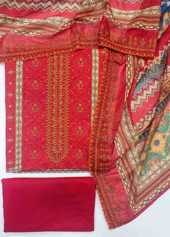 Bin Saeed Fabric - EU-R271-3 Piece Unstitched Lawn Embroidery Suit