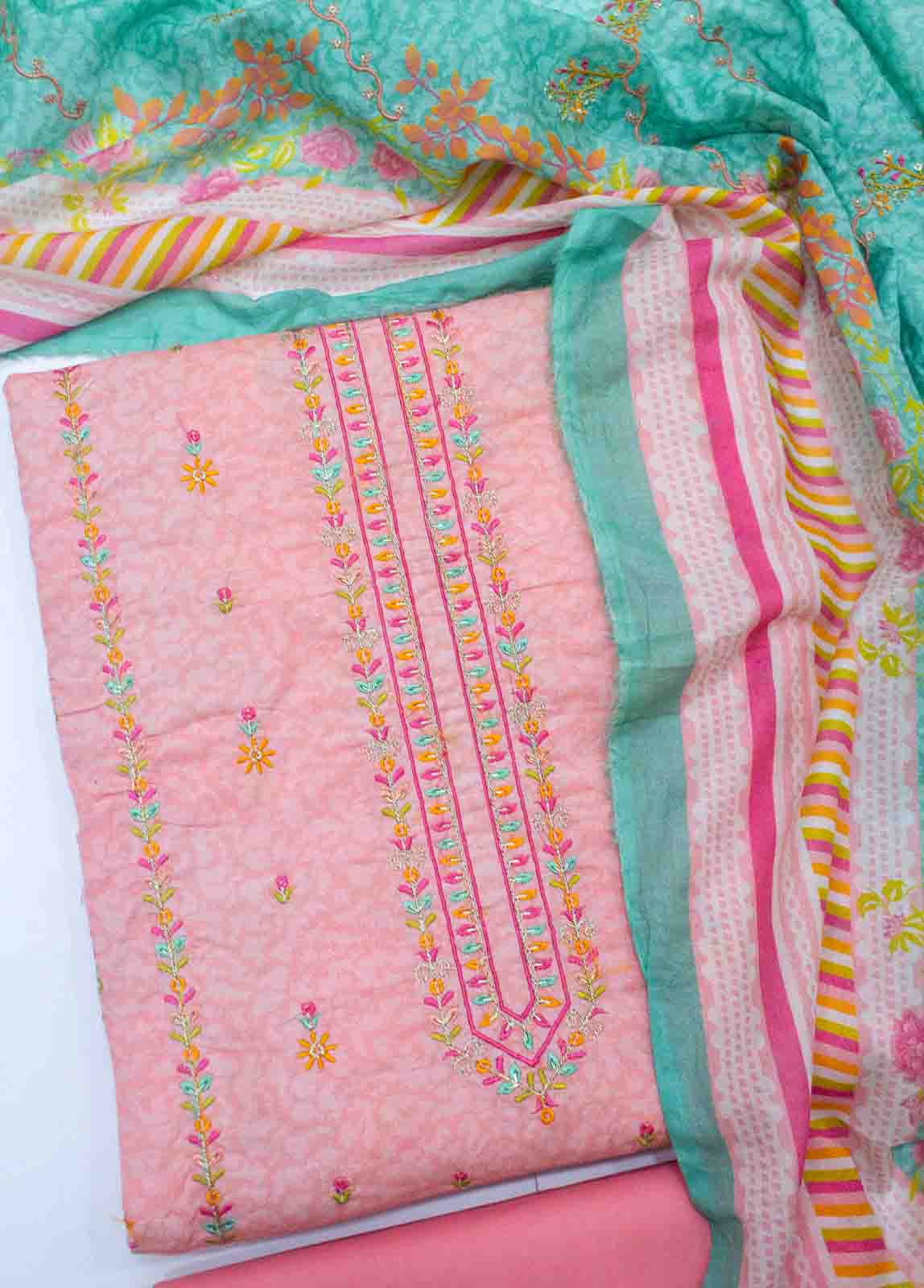 Bin Saeed Fabric - EU-R275-3 Piece Unstitched Lawn Embroidery Suit