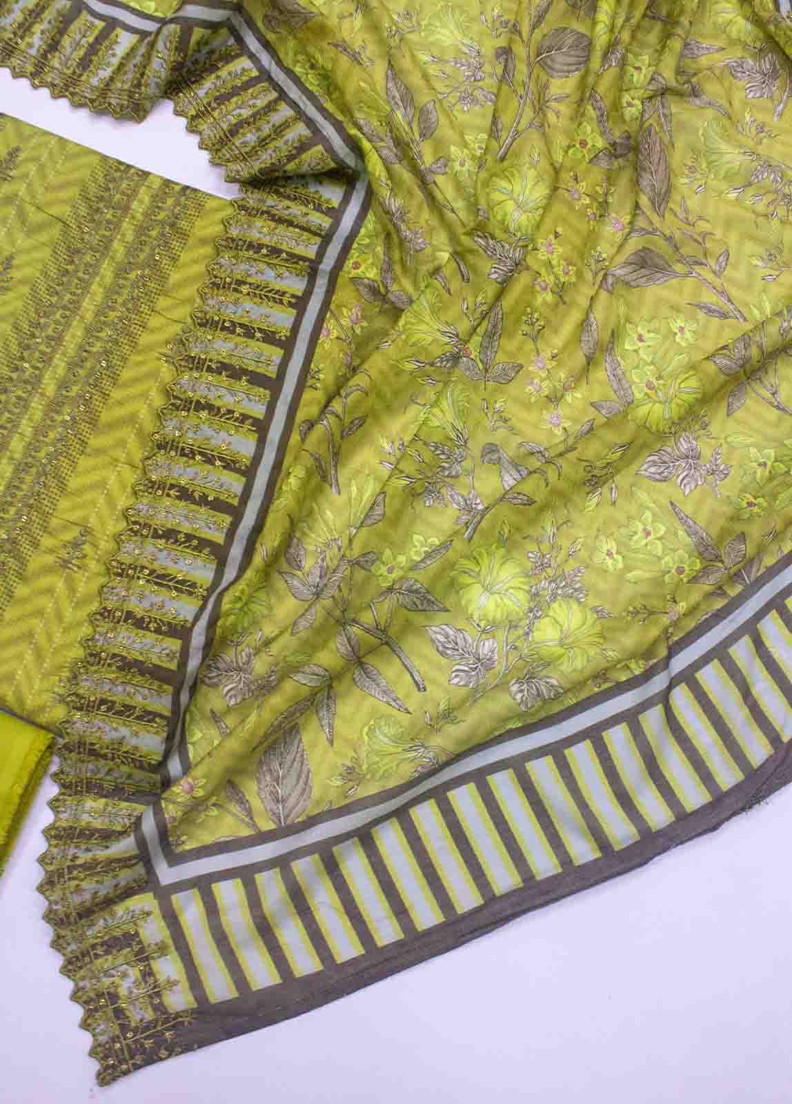 EU-R549-3 Piece Unstitched Lawn Embroidery Suit