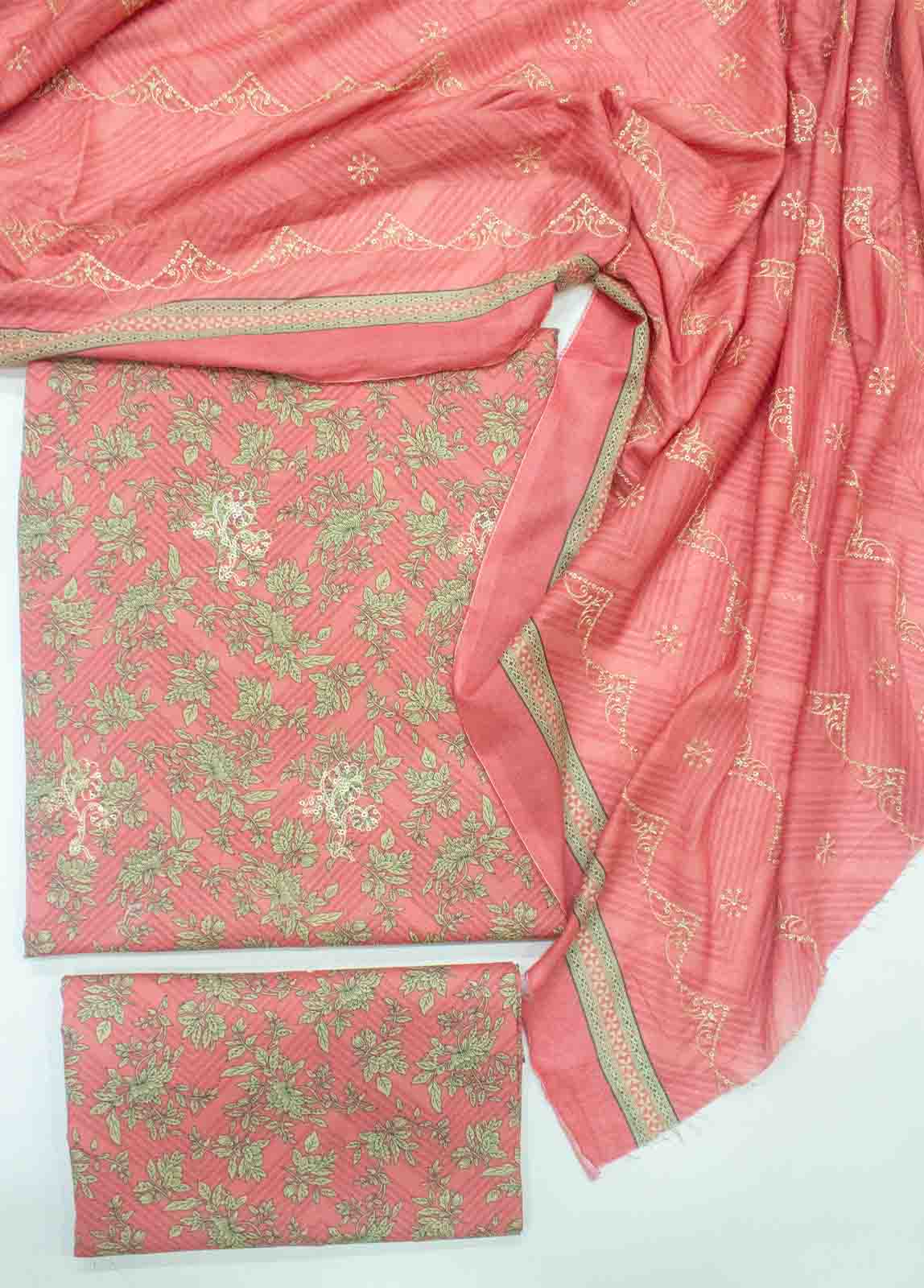 Bin Saeed Fabric - EU-R556-3 Piece Unstitched Lawn Embroidery Suit