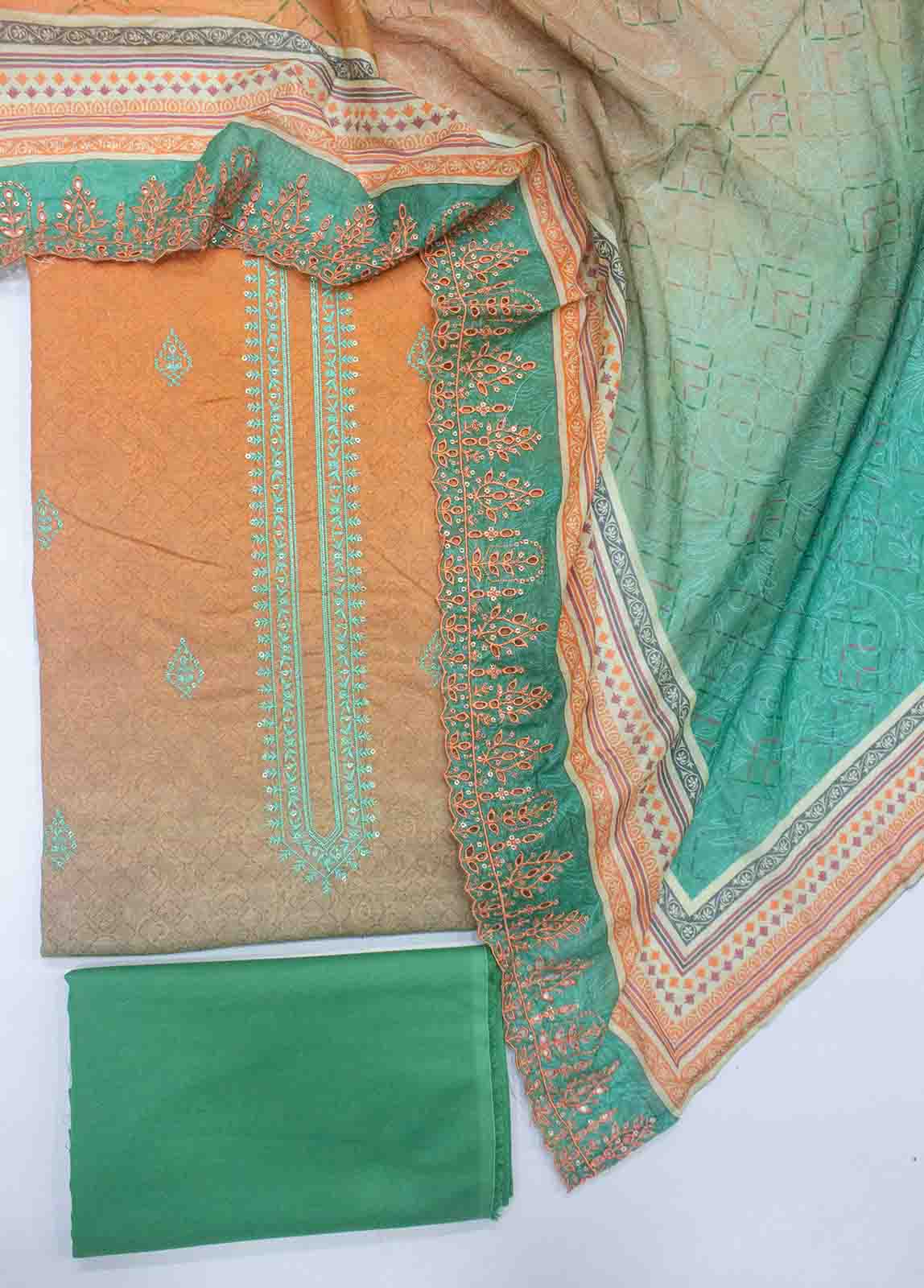 Bin Saeed Fabric - EU-R563-3 Piece Unstitched Lawn Embroidery Suit