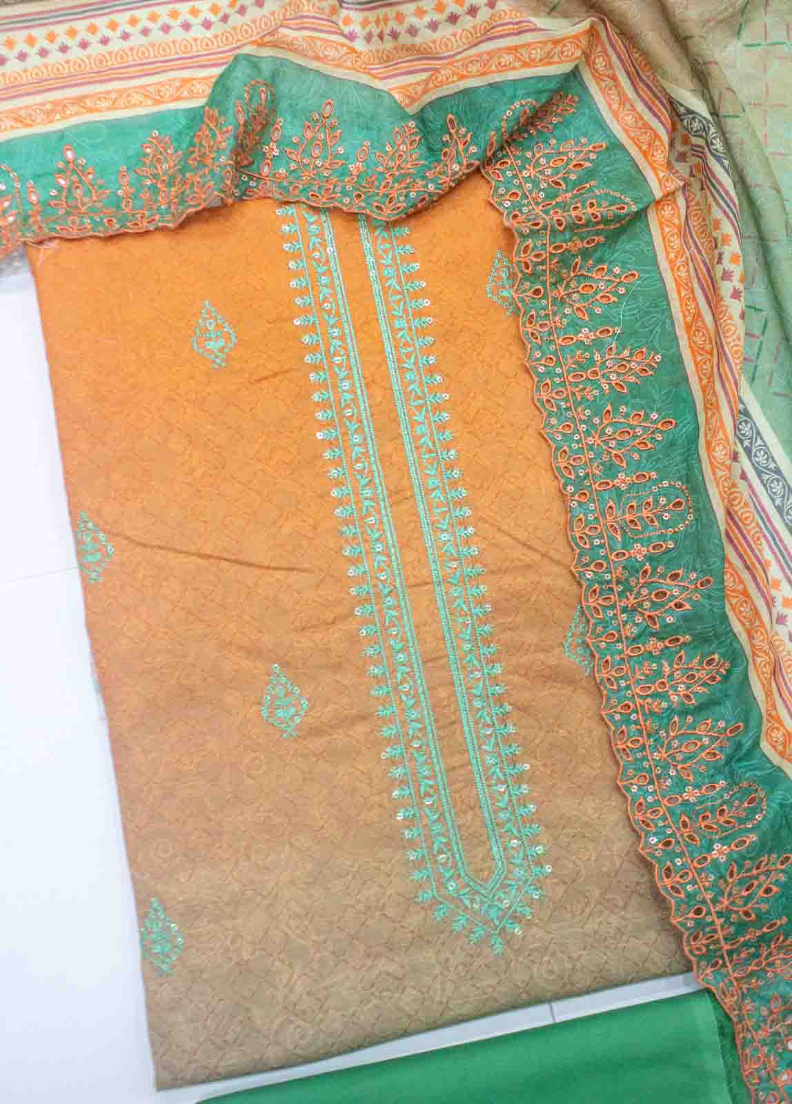 Bin Saeed Fabric - EU-R563-3 Piece Unstitched Lawn Embroidery Suit