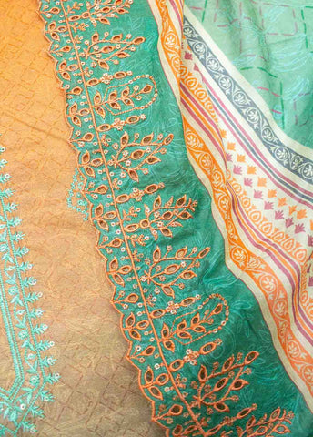 Bin Saeed Fabric - EU-R563-3 Piece Unstitched Lawn Embroidery Suit