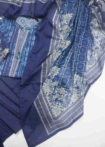 Bin Saeed Fabric - F-0023- 3 Piece Printed Stitched Suit