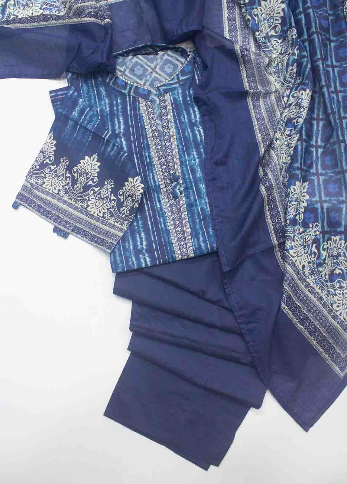 Bin Saeed Fabric - F-0023- 3 Piece Printed Stitched Suit