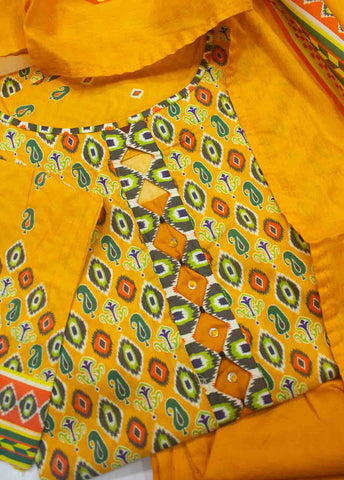 Bin Saeed Fabric - F-0024- 3 Piece Printed Stitched Suit