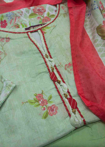 Bin Saeed Fabric - F-0033- 3 Piece Printed Stitched Suit