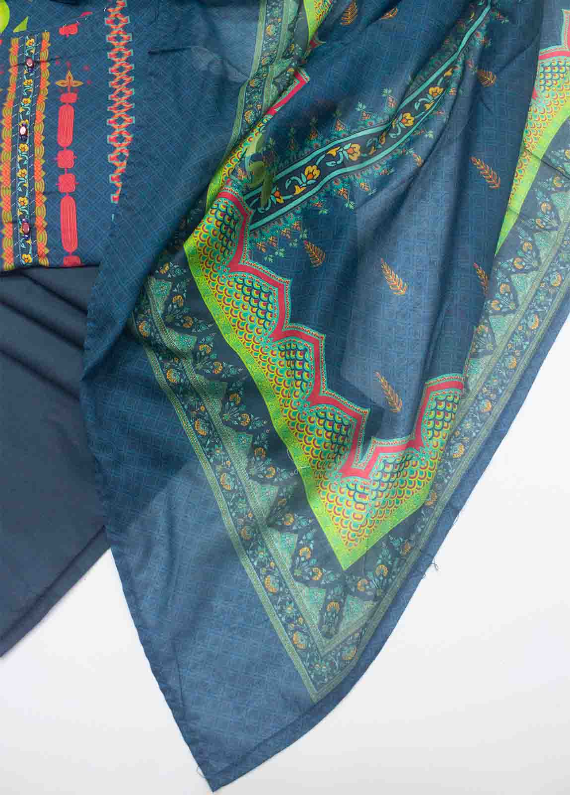 Bin Saeed Fabric - F-0034- 3 Piece Printed Stitched Suit