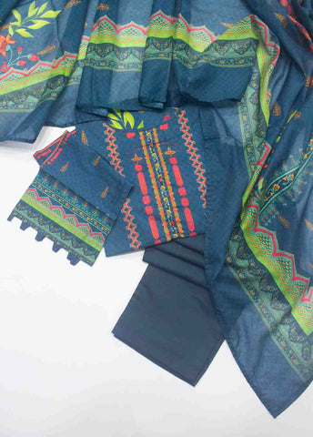 Bin Saeed Fabric - F-0034- 3 Piece Printed Stitched Suit