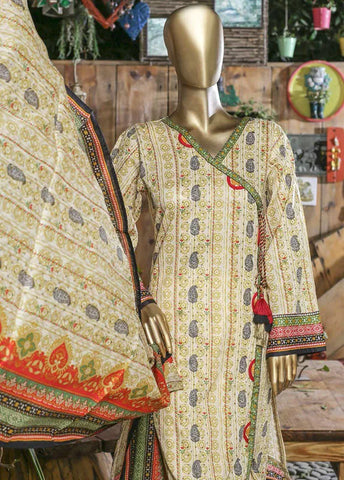 Bin Saeed Fabric - F-0083 - 3 Piece Printed Lawn Stitched Suit