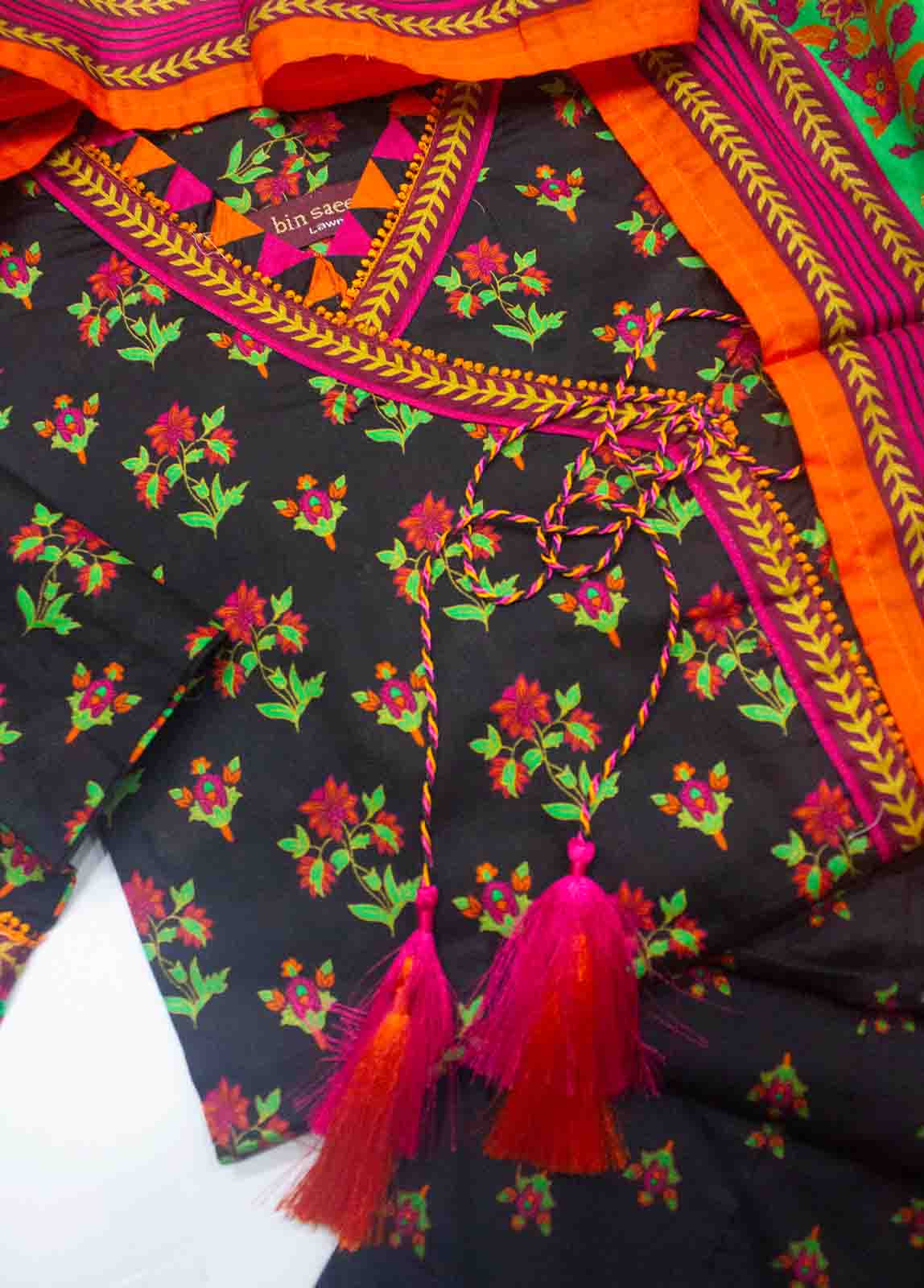 Bin Saeed Fabric - F-0097- 3 Piece Printed Stitched Suit