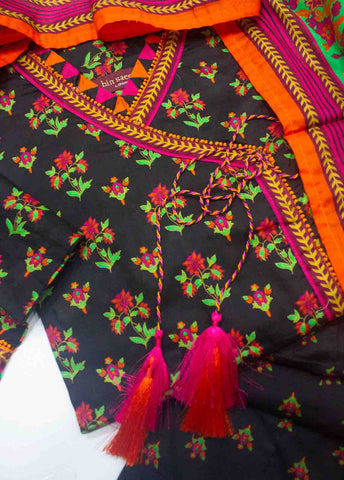 Bin Saeed Fabric - F-0097- 3 Piece Printed Stitched Suit