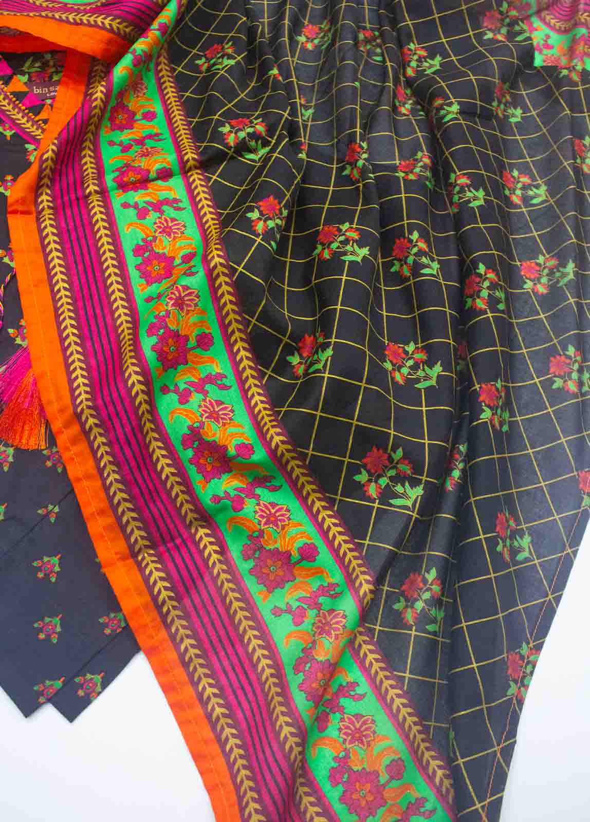 Bin Saeed Fabric - F-0097- 3 Piece Printed Stitched Suit