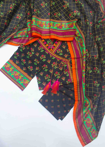 Bin Saeed Fabric - F-0097- 3 Piece Printed Stitched Suit