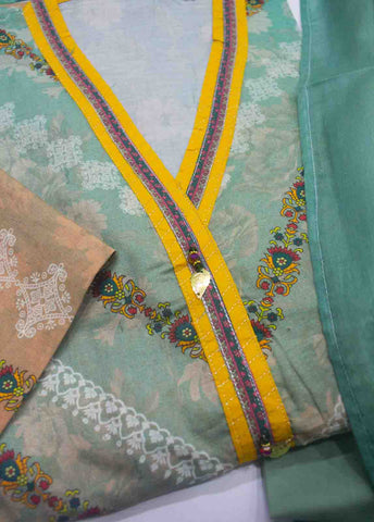 Bin Saeed Fabric - F-0122- 3 Piece Printed Stitched Suit