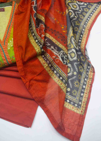 Bin Saeed Fabric - F-0130- 3 Piece Printed Stitched Suit