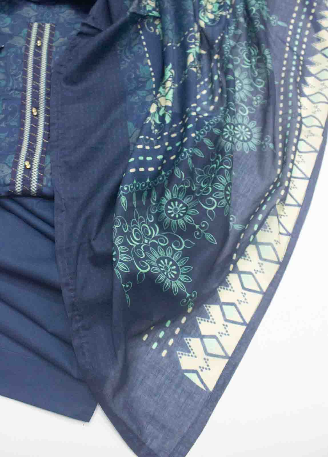 Bin Saeed Fabric - F-0132- 3 Piece Printed Stitched Suit