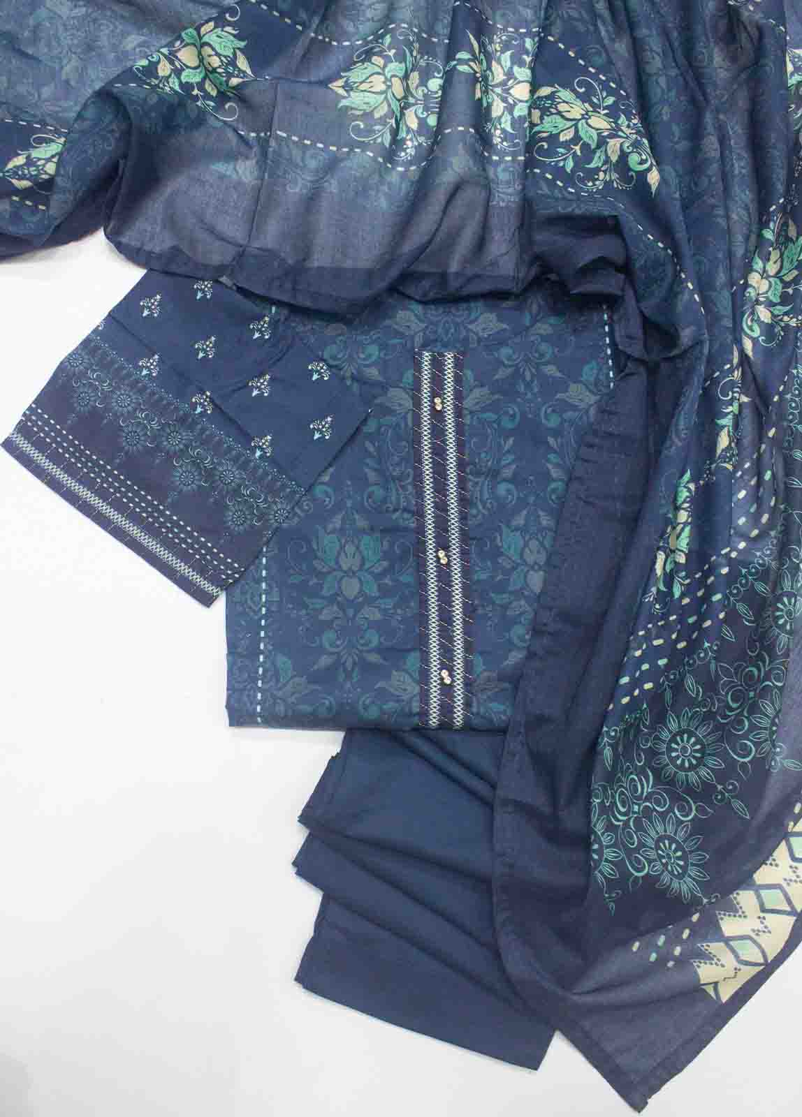 Bin Saeed Fabric - F-0132- 3 Piece Printed Stitched Suit