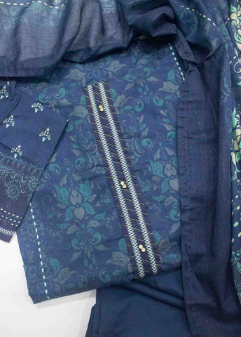 Bin Saeed Fabric - F-0132- 3 Piece Printed Stitched Suit